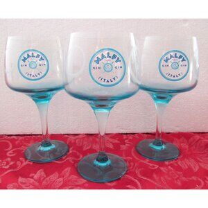Set of 3 Malfy Gin Copa Stemware Glasses Italy 20 oz